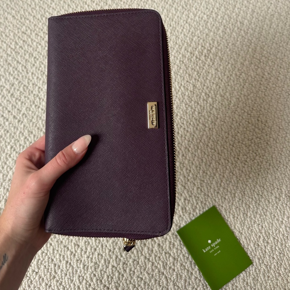 Kate Spade purple Zip-Around Wallet